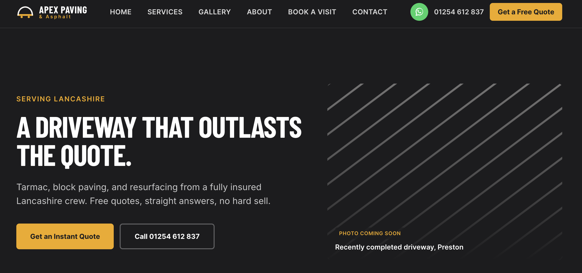 Apex Paving & Asphalt site preview